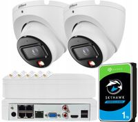 Zestaw Monitoringu PoE DAHUA 2 Kamery 6Mpx Full Kolor Dual Light Zewnętrzny