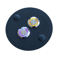 Przycisk podwójny dzwonka do domofonu METALOWY 9/230V D8,5 okrągły antracyt