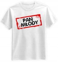 Koszulka Męska Pan Młody Biała 2XL Tshirt na Wieczór Kawalerski