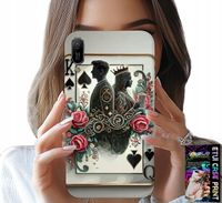 ETUI DO HUAWEI Y6 2019 - KARTA KRÓL KRÓLOWA POKER KARTY + SZKŁO