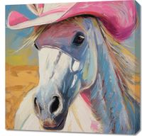 Obraz 70x70cm Różowy Kapelusz