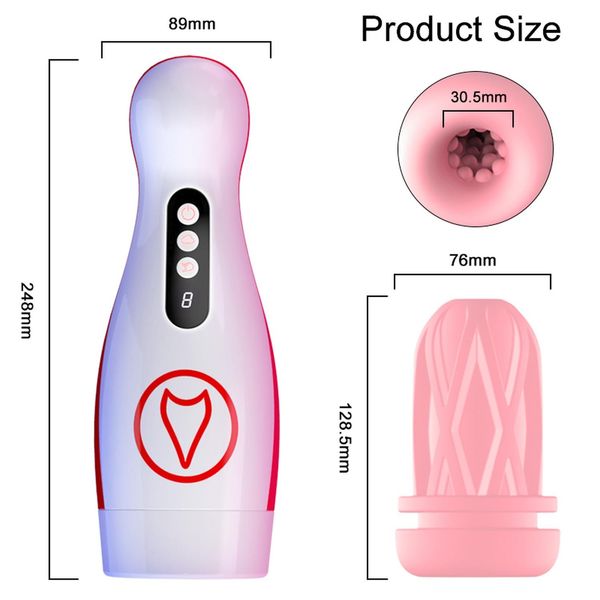 Masturbator - Vibrating  Masturbation Cup , 7 Suction Power, 7 Vibration Setting zdjęcie 11