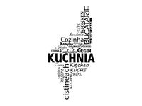 40X60CM KUCHNIA WIELU JĘZYKACH OBRAZ DRUK