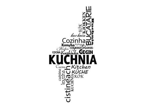 40X60CM KUCHNIA WIELU JĘZYKACH OBRAZ DRUK na Arena.pl