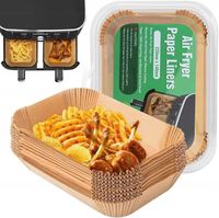 PAPIER DO PIECZENIA WKŁADKI DO FRYTKOWNICY X100 AIR FRYER 22CMx14CM BRĄZ