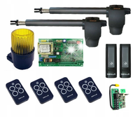 Zestaw Genius G-Bat 300 + lampa + stopka + 4-ty pilot do bram 6m dwuskrzydł