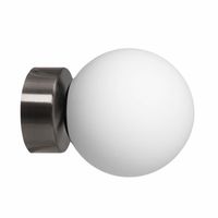 Kinkiet okrągły ścienny MIJA 21085120 Kaspa kula szklana biała tytan