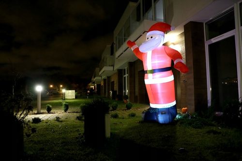 DMUCHANY MIKOŁAJ 1,2M GWIAZDOR LAMPKI choinkowe LED sople choinka ozdoby na Arena.pl