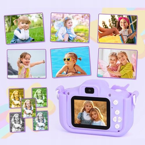 APARAT CYFROWY DLA DZIECI JEDNOROŻEC SELFIE KAMERA+KARTA 32GB MENU PL na Arena.pl