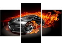 90X60CM OBRAZ SPORTOWY WÓZ TRZY OBRAZY