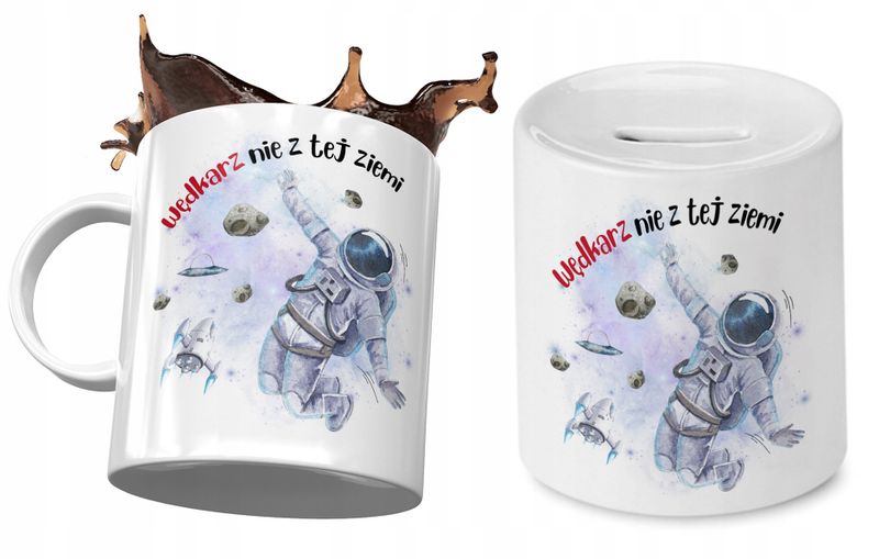 Dla Wędkarza Zestaw Kubek + Skarbonka Prezent Z Nadrukiem Ze Zdjęciem zdjęcie 1