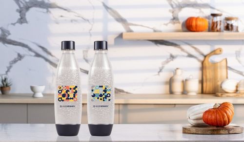 Zestaw butelek SodaStream Fuse Bubble Mosaic 2x1l czarne ze wzorami na Arena.pl
