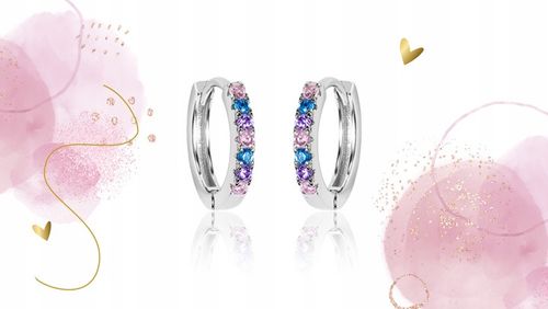 Kolczyki srebrne 925 dla dziewczynki dzieci koła kółka srebro 925 rodowane na Arena.pl