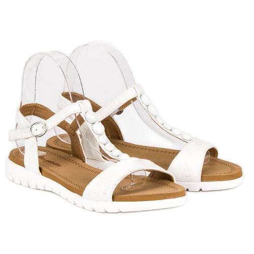 Białe płaskie sandały r.37 na Arena.pl