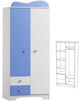 szafa do pokoju dziecka CLOUDS N8 dziecięca 80x53 w.190 z szufladami