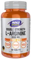 NOW FOODS L-Arginine 1000 mg Double Strength -L-Arginina 1000 mg (60 tabl.