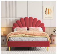 Łóżko tapicerowane 140x200 cm welurowe ze stelażem