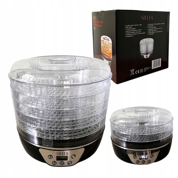 MOCNA SUSZARKA SPOŻYWCZA 520W DO GRZYBÓW OWOCÓW ZIÓŁ 5 SIT STELLA STSG-520 zdjęcie 6