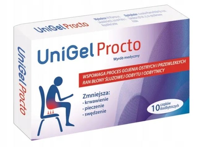 UniGel Procto, czopki, 10 sztuk zdjęcie 1