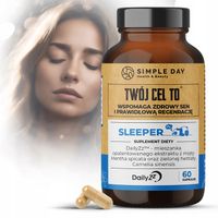 SLEEPER KLUCZ DO KRAINY SPOKOJNYCH SNÓW! DailyZZ 242,5mg MELATONINA 60 KAPS