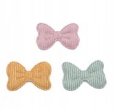 Naszywka Aplikacja Kokardka - sztruks 3szt mix