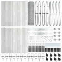 Ogrodzenie z słupkami Srebrny 0.6 x 100 m Stal pokryta PCV