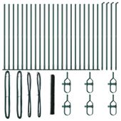 Ogrodzenie z słupkami Zielony 1.4 x 50 m Stal pokryta PCV