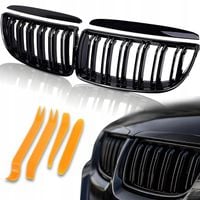 GRILL NERKI BMW E90 E91 05-08 Czarny Połysk Czarne PRZEDLIFT M PAKIET