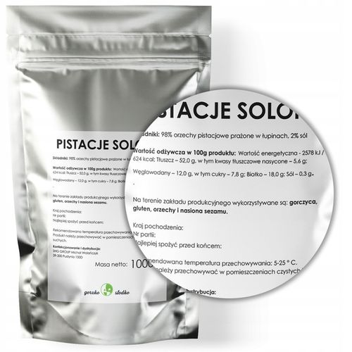 PISTACJE SOLONE PRAŻONE naturalne premium 1kg na Arena.pl