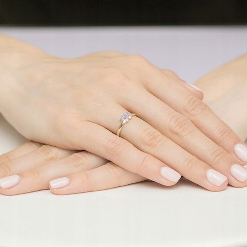 ZŁOTY PIERŚCIONEK MOTYLEK z CYRKONIAMI pr 333 r.7 na Arena.pl