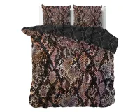 240x200/220 MARTINA czarny kpl pościeli satyna bawełniana