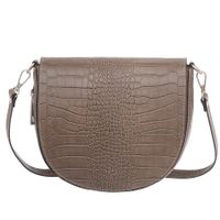 VERA PELLE torebka damska skórzana listonoszka kroko z paskiem V448 taupe