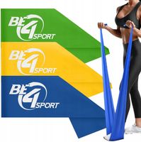 ZESTAW 3 TAŚM DO ĆWICZEŃ TRENINGU FLAT BAND REHABILITACYJNA 2M Opór 2-11kg