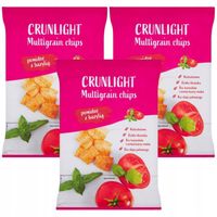 Crunlight Chipsy wielozbożowe pomidor z bazylią 70 g x 3 sztuk