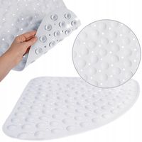 MATA ANTYPOŚLIZGOWA 54x54 NAROŻNA POD PRYSZNIC DO KABINY ŁAZIENKOWA BIAŁA