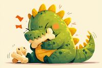 Plakat 60x40cm Uroczy Dinozaur