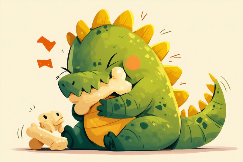 Plakat 60x40cm Uroczy Dinozaur zdjęcie 1