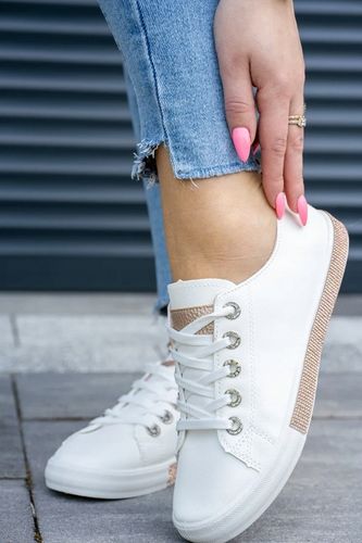 Białe trampki damskie skórzane Queen 39 na Arena.pl