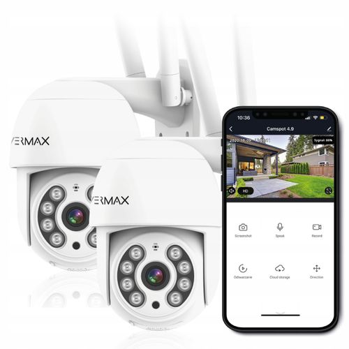 Kamera Smart Zewnętrzna Wifi Ip Obrotowa Fullhd Ip65 Zoom 355° Camspot 4.0 na Arena.pl