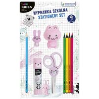 wyprawka szkolna 9el różowa kidea