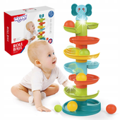 WOOPIE BABY Kulodrom Tor Kulkowy Zestaw Spirala + 3 kulki