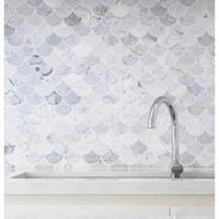 Płytki marmuropodobne ŁUSKA połysk WACHLARZ