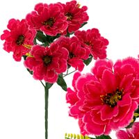 Chryzantemy bukiet sztuczny dekoracja stroik do wazonu 55cm biało-różowy