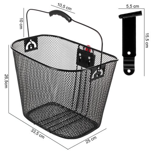 Metalowy Koszyk na Rower, Kierownicę + Wkład na Arena.pl