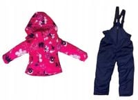 Kombinezon zimowy dwuczęściowy narciarski  spodnie ogrodniczki 98