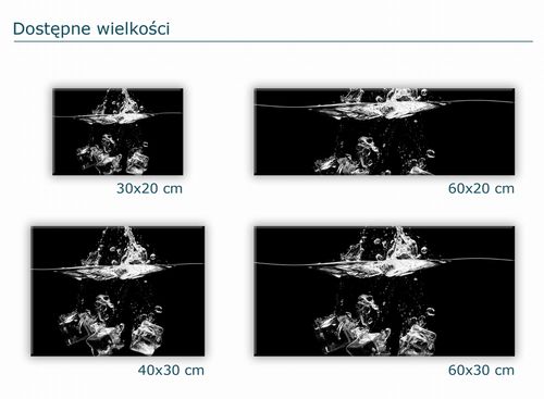 SZKLANA DESKA KUCHENNA 40x30 324b Kostki lodu na Arena.pl