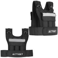 Kamizelka treningowa z obciążeniem 20 kg do ćwiczeń siłowych, biegania, regulowana czarna