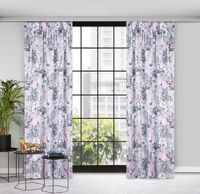 Zasłona gotowa na taśmie HONEY 140x270 Eurofirany beżowa / fioletowa