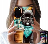 ETUI DO SAMSUNG GALAXY S20 - BULDOG COFFI LOVE, SŁONECZNIKI, PSI CASE