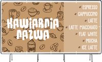 BANER REKLAMOWY na siatce mesh 100x50 cm gotowy projekt KAWIARNIA ESPRESSO